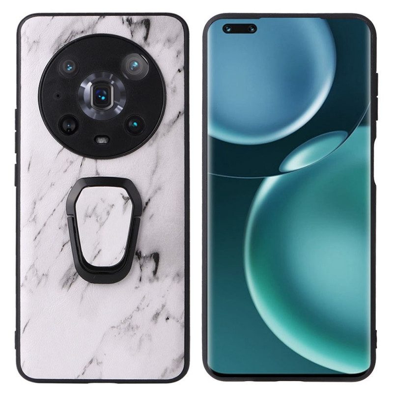 Cover Honor Magic 4 Pro Stile In Marmo Con Supporto Ad Anello