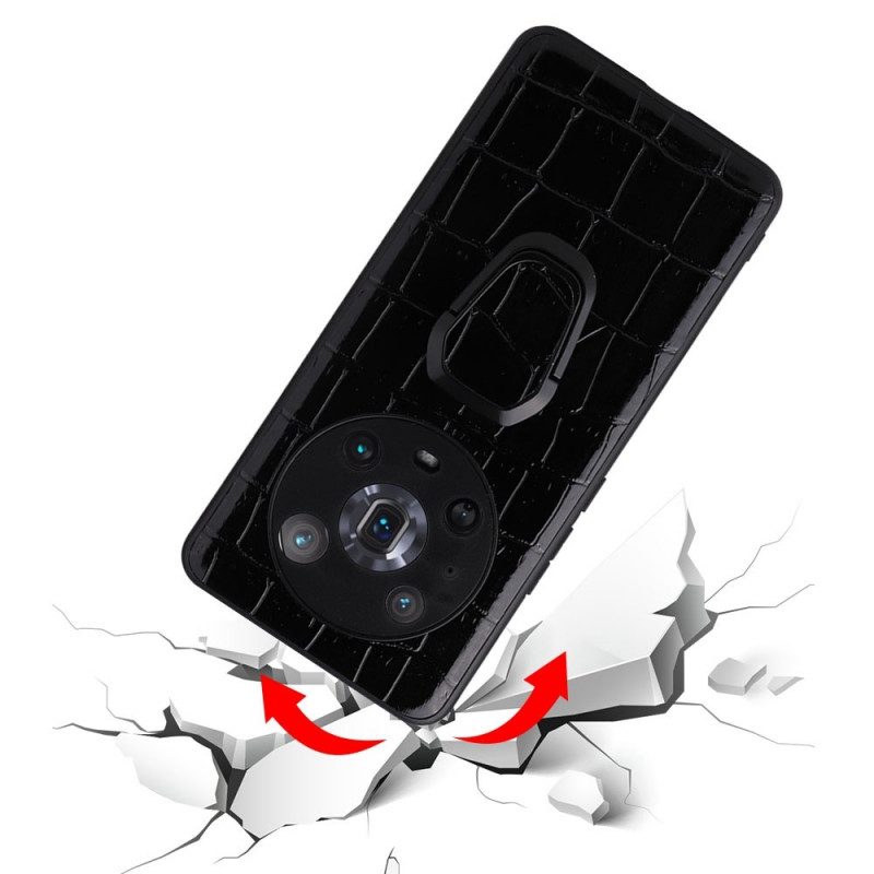 Cover Honor Magic 4 Pro Stile In Marmo Con Supporto Ad Anello