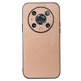 Cover Honor Magic 4 Pro Stile Pelle Effetto Legno