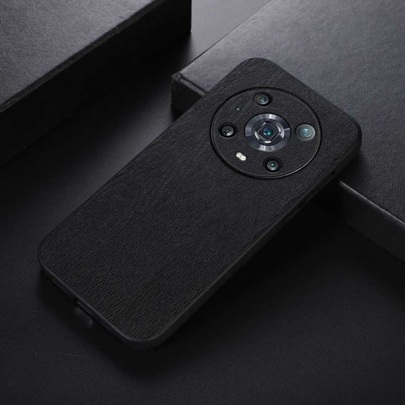 Cover Honor Magic 4 Pro Stile Pelle Effetto Legno