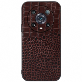 Cover Honor Magic 4 Pro Vera Pelle Di Coccodrillo