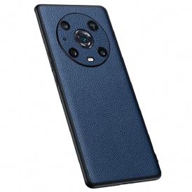 Cover Honor Magic 4 Pro Vera Pelle Di Litchi
