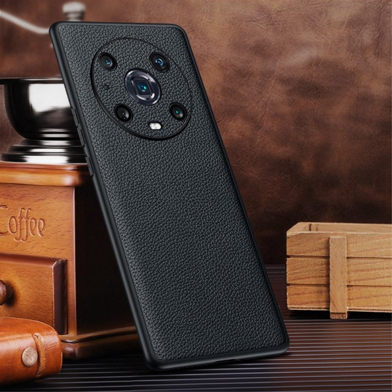 Cover Honor Magic 4 Pro Vera Pelle Di Litchi