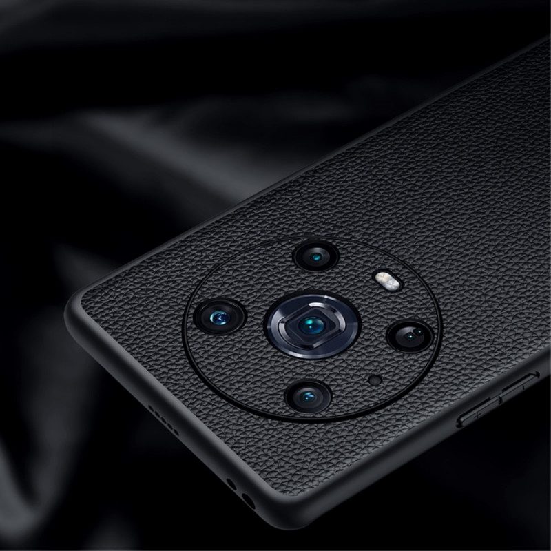 Cover Honor Magic 4 Pro Vera Pelle Di Litchi
