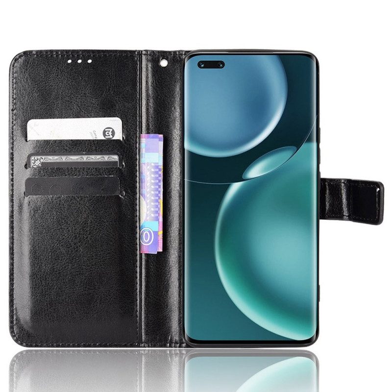 Custodia in pelle Honor Magic 4 Pro Ecopelle Appariscente Con Cinturino