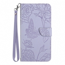 Custodia in pelle Honor Magic 4 Pro Perizoma Farfalle