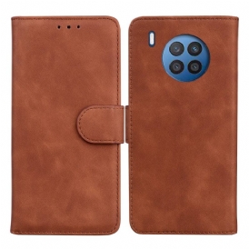 Custodia in pelle Honor 50 Lite Effetto Pelle Monocromatica