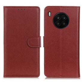 Custodia in pelle Honor 50 Lite Trama Di Litchi
