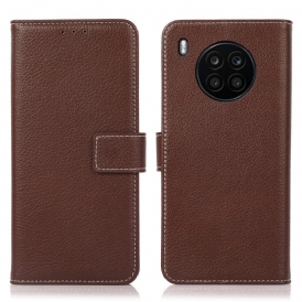 Folio Cover Honor 50 Lite Cuciture A Vista Lychee