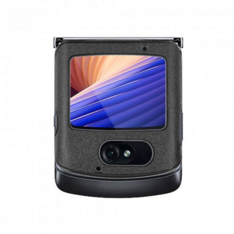 Cover Motorola Razr 5G Ecopelle Sabbiata