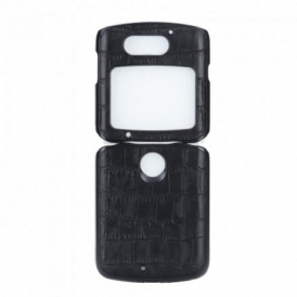 Cover Motorola Razr 5G Vera Pelle Di Coccodrillo