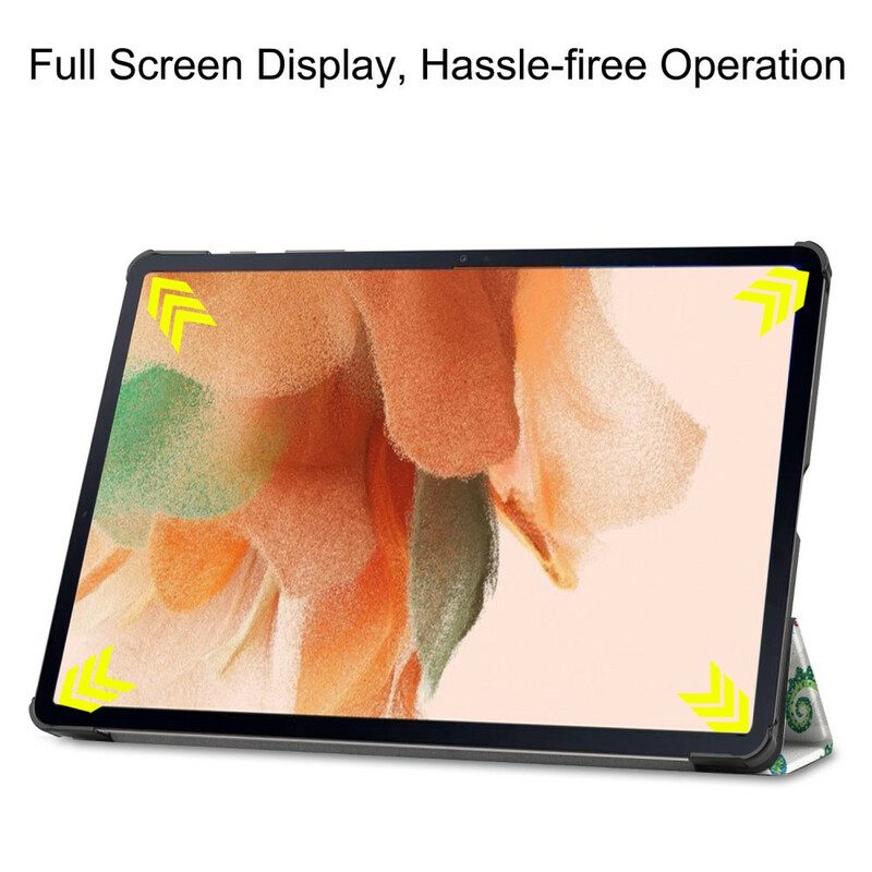 Custodia Samsung Galaxy Tab S7 FE Portapenne Fiore Vintage