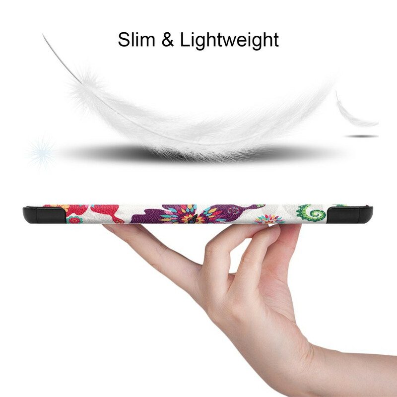 Custodia Samsung Galaxy Tab S7 FE Portapenne Fiore Vintage
