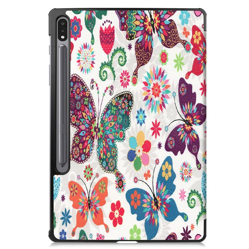 Custodia Samsung Galaxy Tab S7 FE Portapenne Fiore Vintage