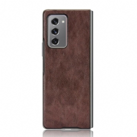 Cover Samsung Galaxy Z Fold 2 Ecopelle Litchi