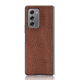 Cover Samsung Galaxy Z Fold 2 Stile Pelle Di Coccodrillo