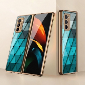 Cover Samsung Galaxy Z Fold 2 Triangoli In Vetro Temperato Gkk