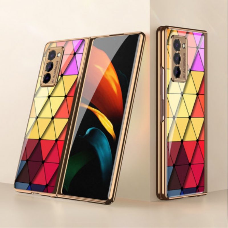 Cover Samsung Galaxy Z Fold 2 Triangoli In Vetro Temperato Gkk