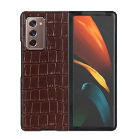 Cover Samsung Galaxy Z Fold 2 Vera Pelle Di Coccodrillo