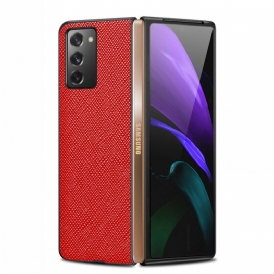 Cover Samsung Galaxy Z Fold 2 Vera Pelle Martellata
