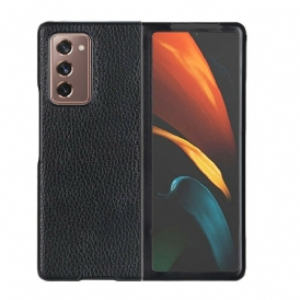 Cover Samsung Galaxy Z Fold 2 Vera Pelle Testurizzata Litchi
