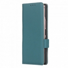 Custodia in pelle Samsung Galaxy Z Fold 2 Vera Pelle Di Litchi