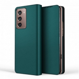 Folio Cover Samsung Galaxy Z Fold 2 Custodia in pelle Pelle Vera