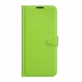 Custodia in pelle Moto G50 Classico Effetto Litchi