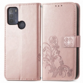 Custodia in pelle Moto G50 Fiori Asiatici