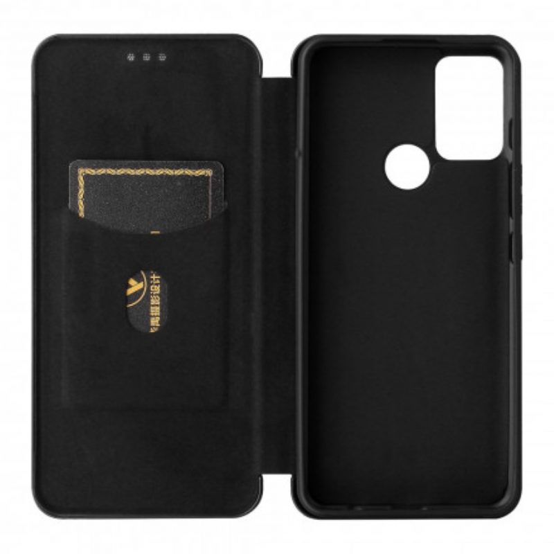 Folio Cover Moto G50 Custodia in pelle Carbonio Siliconico