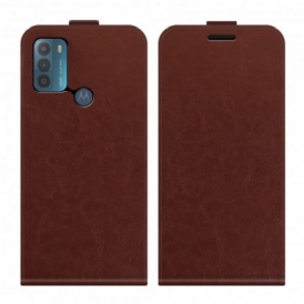Folio Cover Moto G50 Custodia in pelle Ribalta Verticale Effetto Pelle