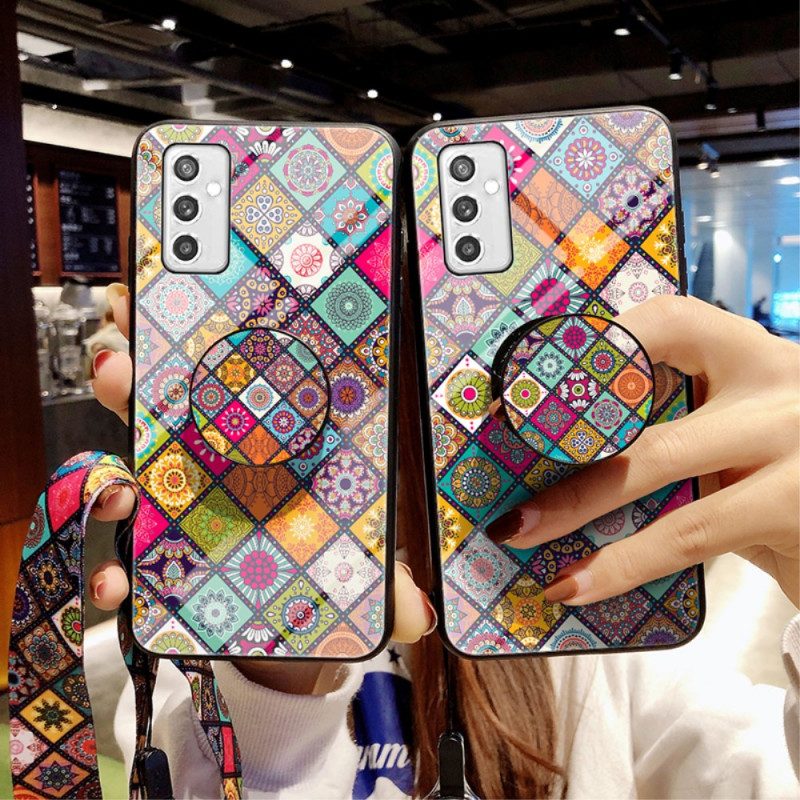 Cover Samsung Galaxy M52 5G Arazzo Con Cinturino Orientale
