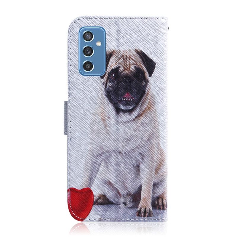 Custodia in pelle Samsung Galaxy M52 5G Cane Carlino