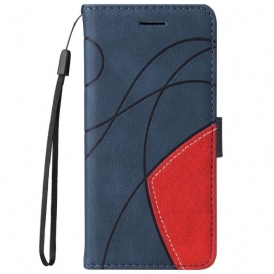 Custodia in pelle Samsung Galaxy M52 5G Linea Di Inchiostro Per Cordino