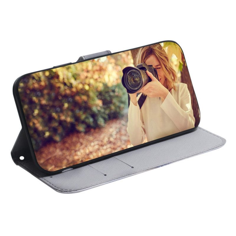 Custodia in pelle Samsung Galaxy M52 5G Lupo D'inverno