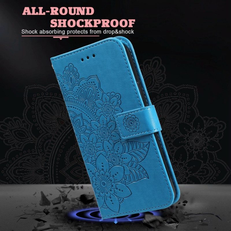 Custodia in pelle Samsung Galaxy M52 5G Mandala Fiori