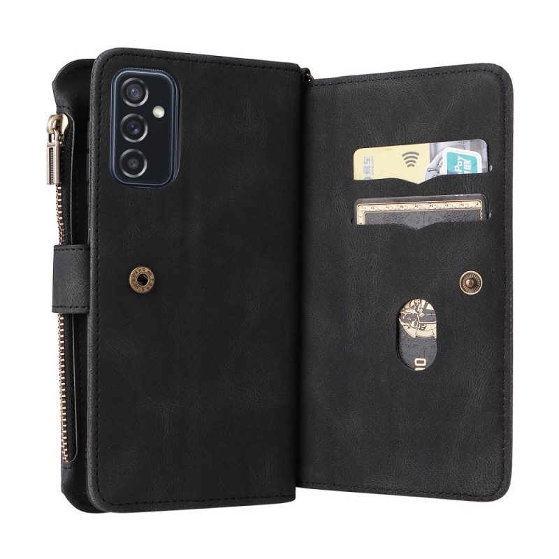 Custodia in pelle Samsung Galaxy M52 5G Portamonete Con Cordino