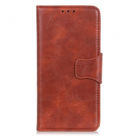Folio Cover Samsung Galaxy M52 5G Chiusura Reversibile In Pelle Crosta
