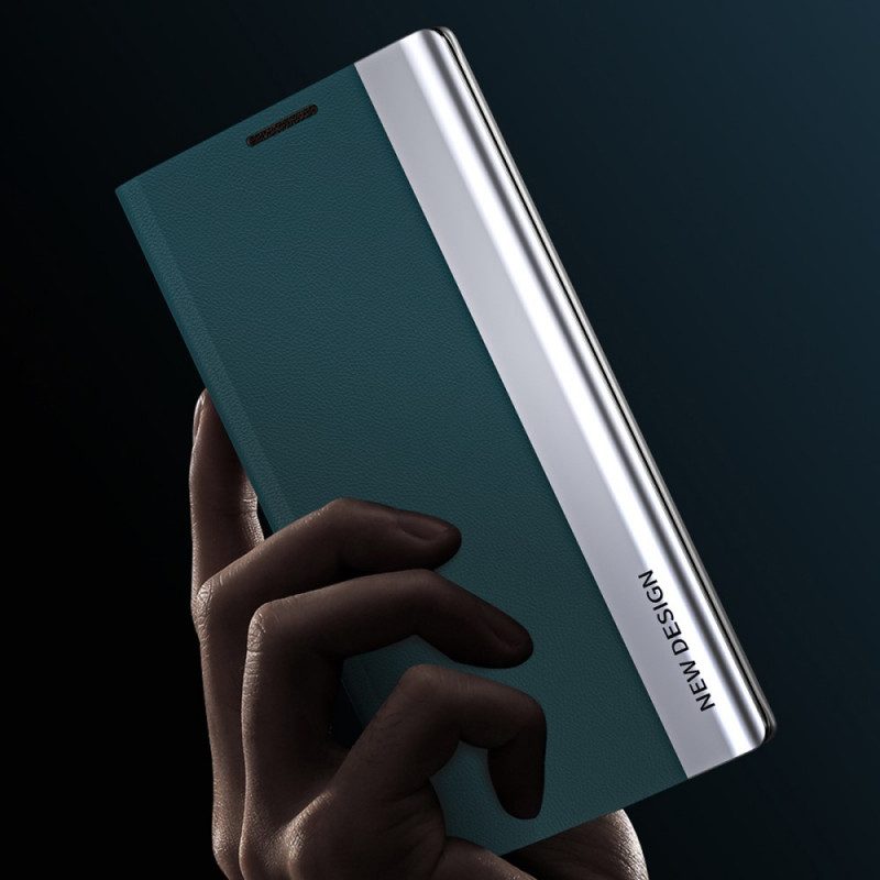 Folio Cover Samsung Galaxy M52 5G Custodia in pelle Chiusura Magnetica In Finta Pelle Litchi
