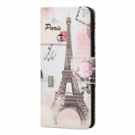 Folio Cover Samsung Galaxy M52 5G Retrò Torre Eiffel