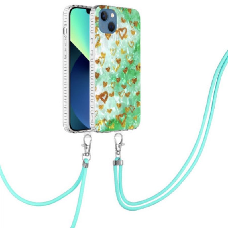 Cover iPhone 14 Elegante Coulisse A Cuori