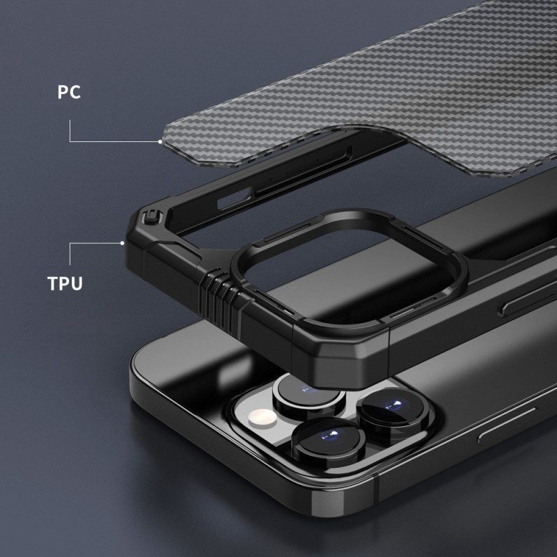 Cover iPhone 14 Fibra Di Carbonio Traslucida