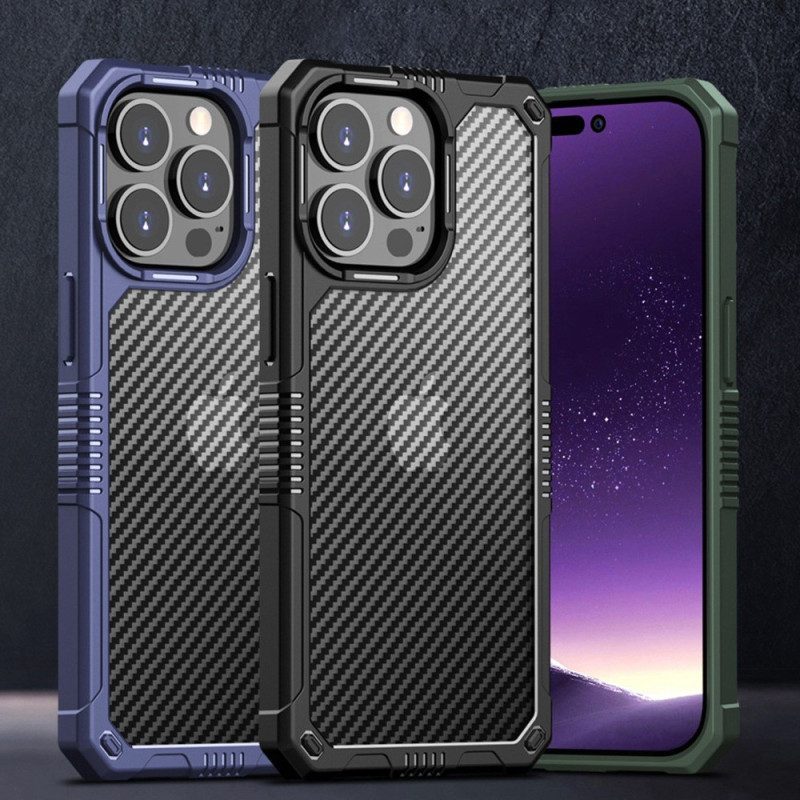 Cover iPhone 14 Fibra Di Carbonio Traslucida