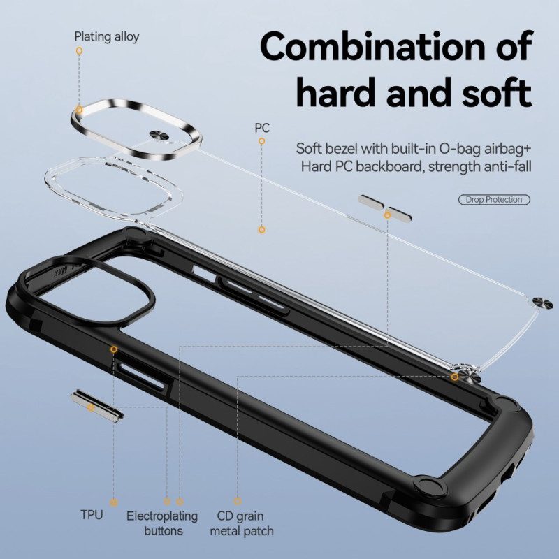 Cover iPhone 14 Lega Di Alluminio Trasparente