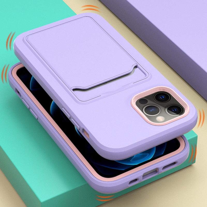 Cover iPhone 14 Porta Carte Bicolore