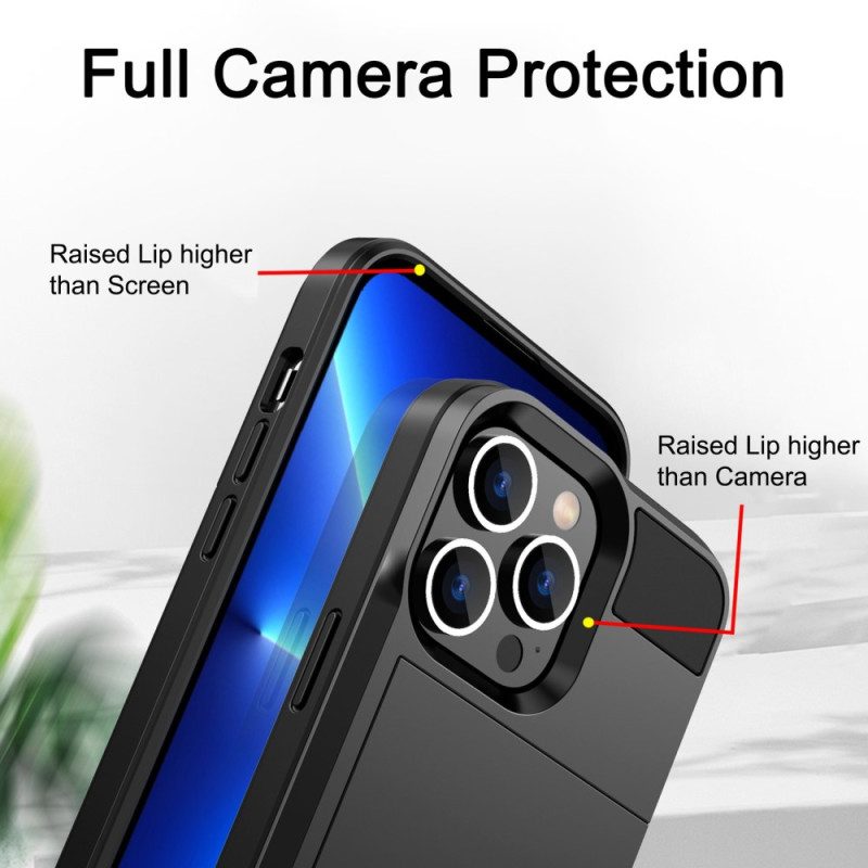 Cover iPhone 14 Portacarte Con Cerniera
