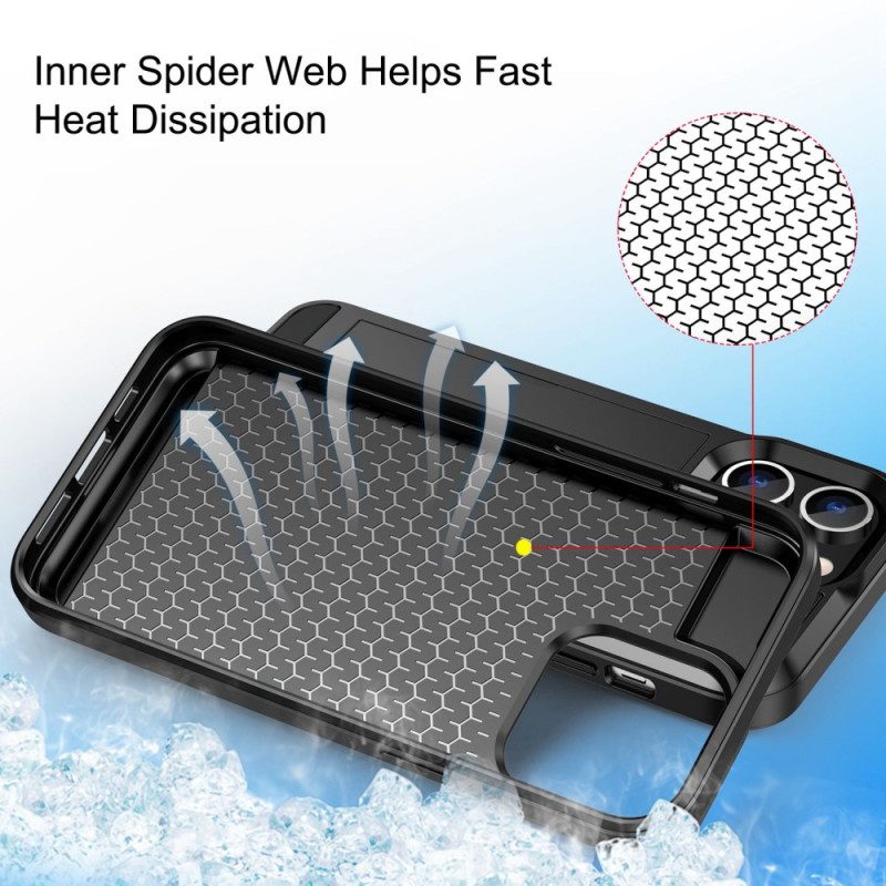 Cover iPhone 14 Portacarte Con Cerniera