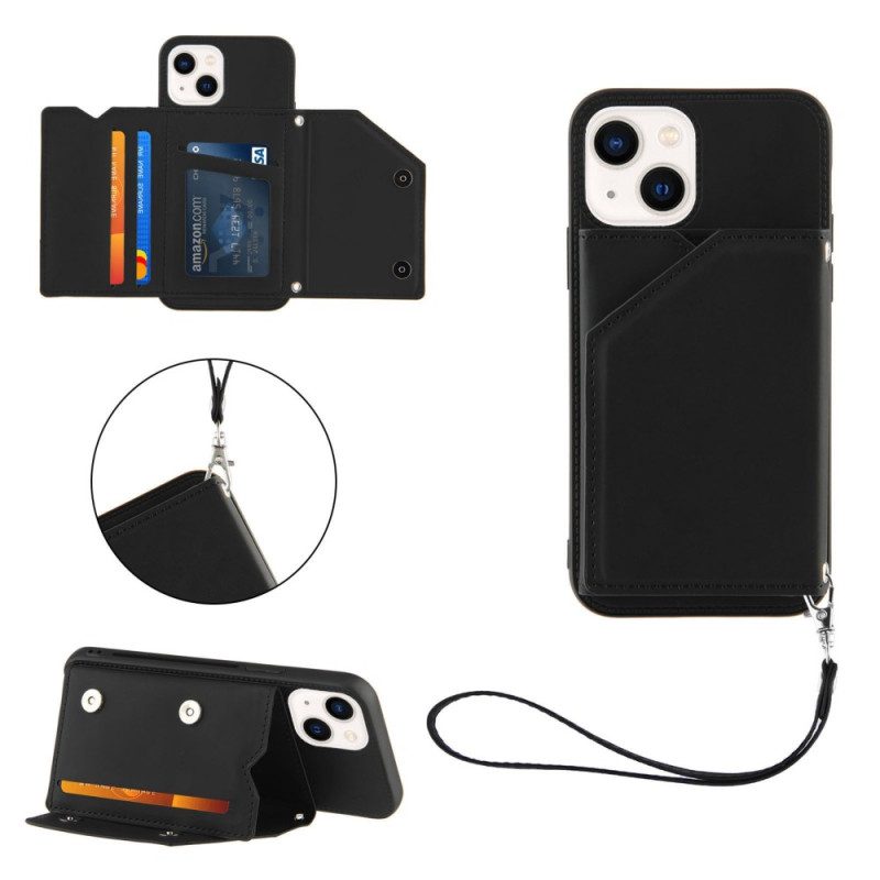 Cover iPhone 14 Portacarte Con Cinturino