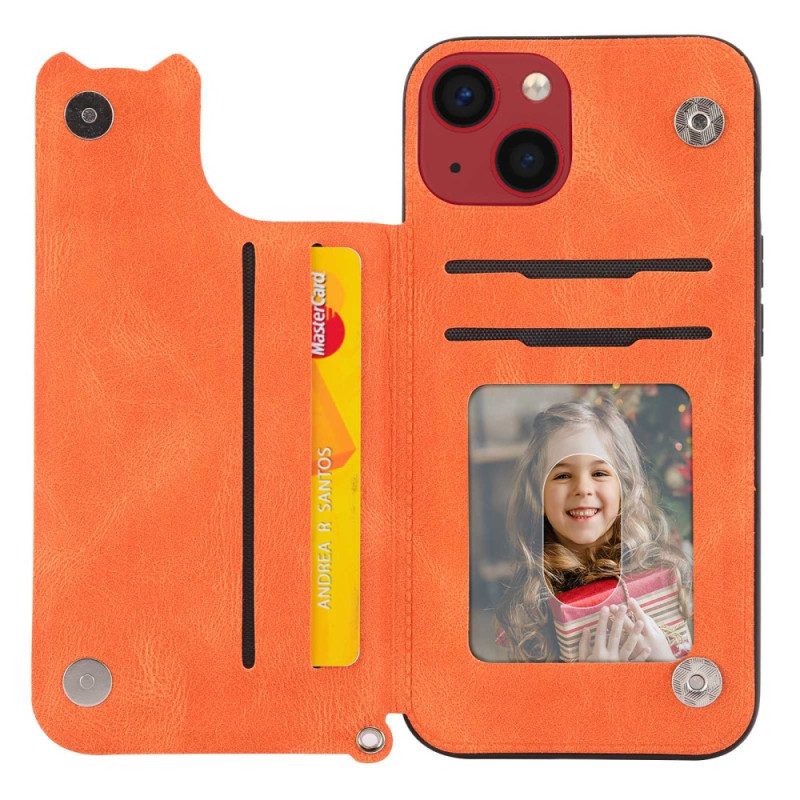 Cover iPhone 14 Portacarte Con Cinturino Mandala