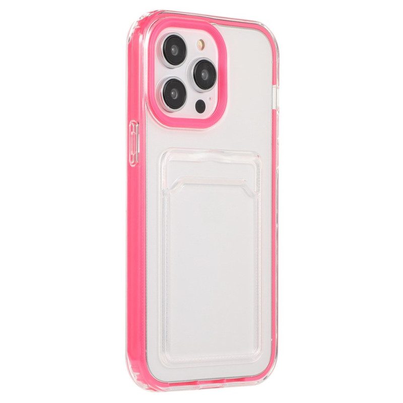 Cover iPhone 14 Portacarte Trasparente